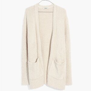 Madewell Teddy Cardigan Sweater Antique Linen Color
